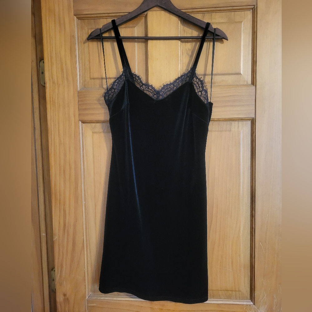 Black Velvet Mini Dress